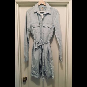 Gap Railroad Stripe Long Sleeve Dress